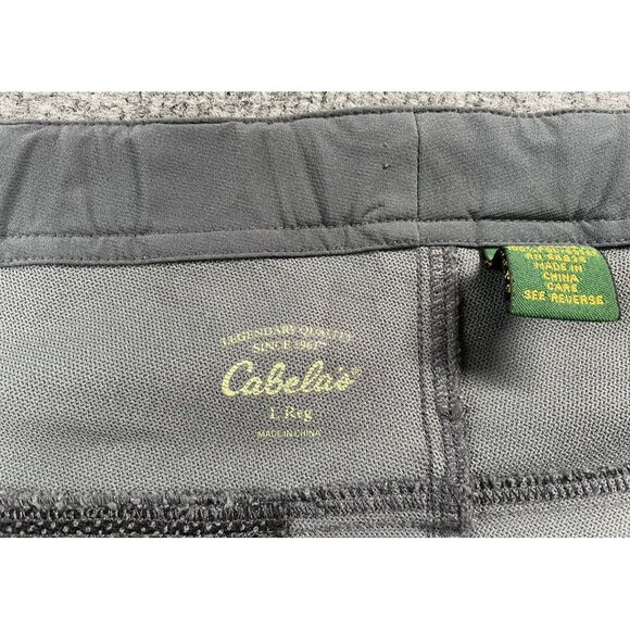 Cabelas outdoor hiking, fishing pants, zippers, pockets, stretch elastic comfort - Picture 3 of 7